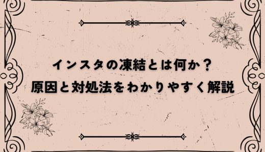 インスタの凍結とは何か？原因と対処法をわかりやすく解説