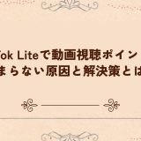 TikTok Liteで動画視聴ポイントがたまらない原因と解決策とは？